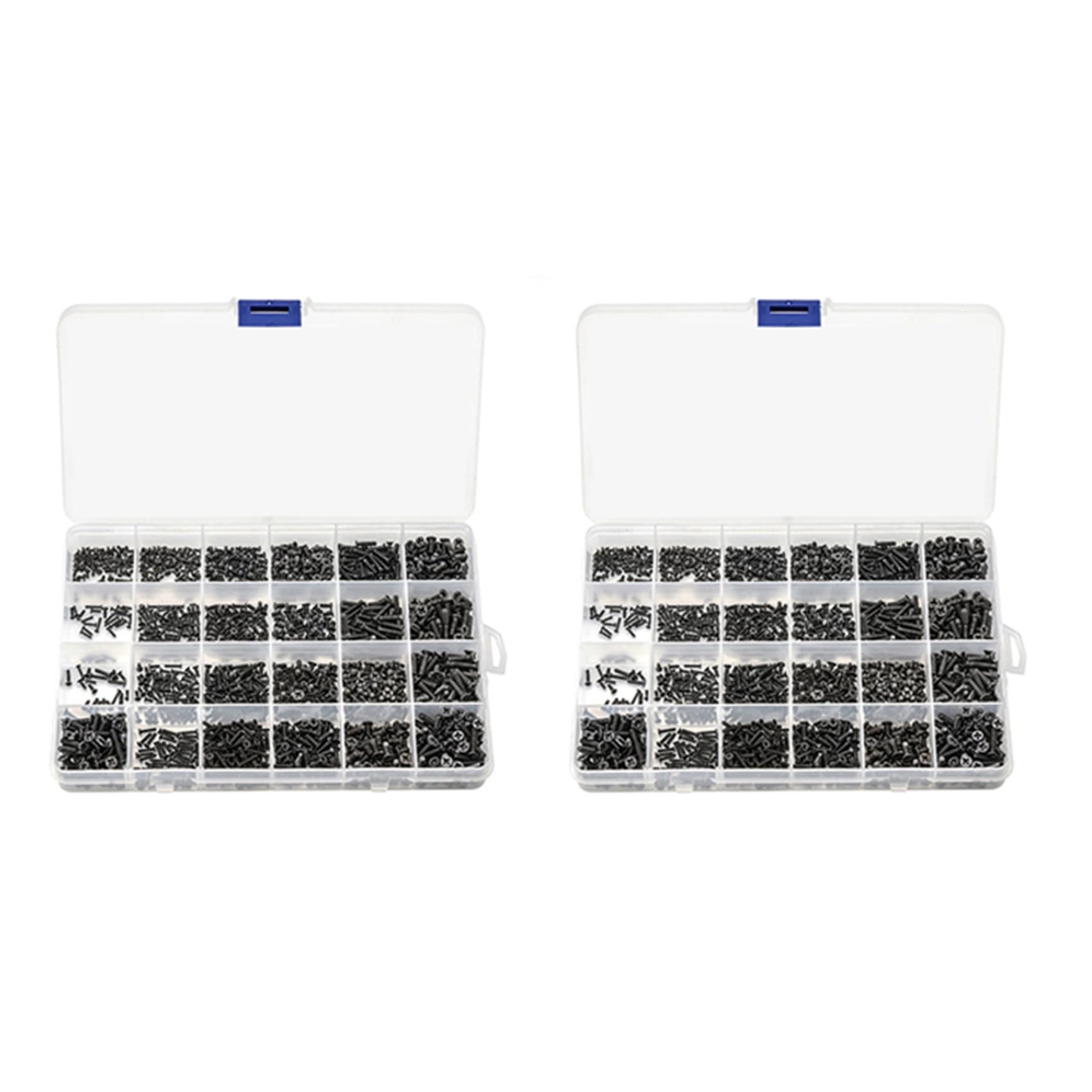 Jnchdghwa Black 1440Pcs Countersunk Flat Head Mini Set M1.4 M1.7 M2 M2.5 M3 Carbon Steel Computer Notebook Laptop Screws Kit
