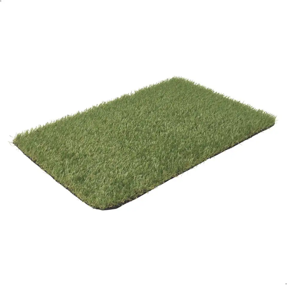 Grama Sintética Mor 1m x 5m Altura 20mm Verde e Bege Jardim Playground Varanda Drenagem e Proteção UV - Home Gourmet