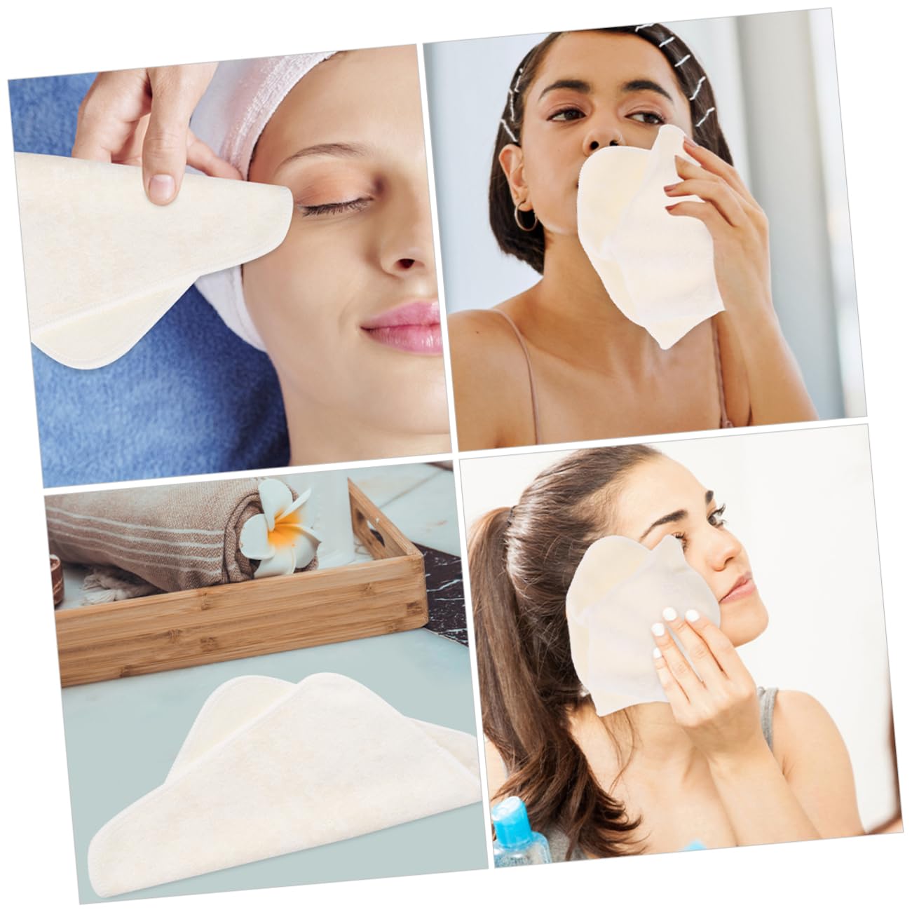 SHERCHPRY 5 Set Panno Per Pulizia in Fibra Di Bambù Washcloths Per Il Viso Salvietta Esfoliante Asciugamani Per Il Viso Riutilizzabili Asciugamani A Faccia Puliti Fibra Di Bamboo 2 Pezzi * 5