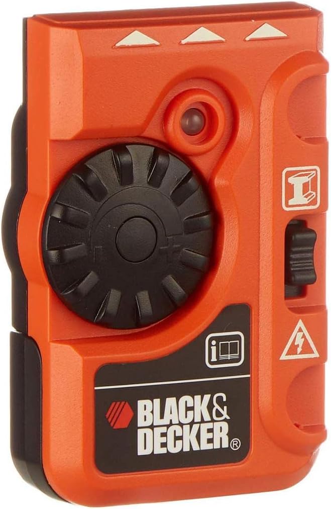 BLACK+DECKER BDS200-XJ Pipe and Live Wire Detector, 9 V, 5 x 10.5 x 21 cm, 1-Piece