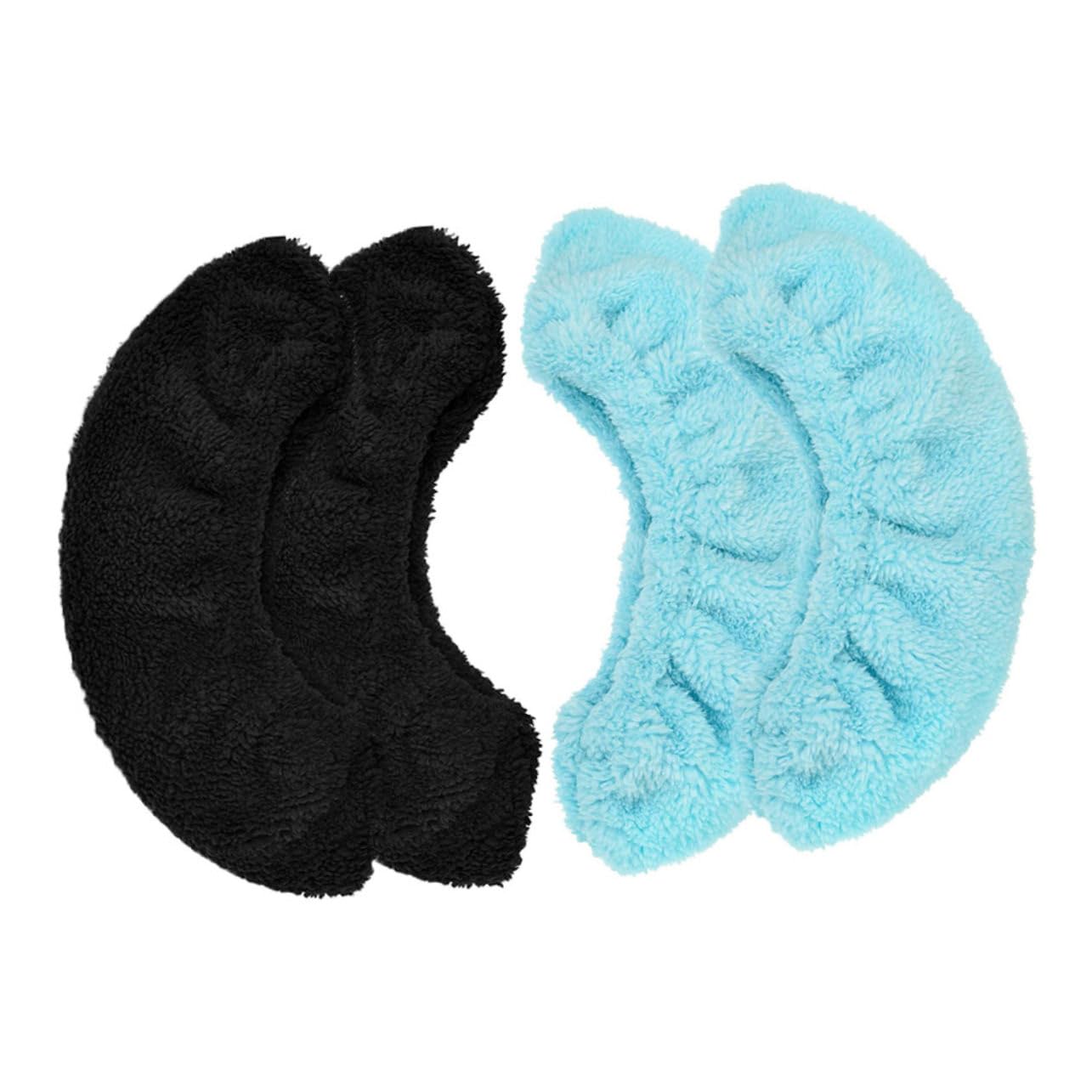 TOYANDONA Protège-Lames de Patins à Glace pour Garçon et Filles en Polyester Noir, Absorbant L'humidité et Élastique, 2 Paires, Patinage Artistique