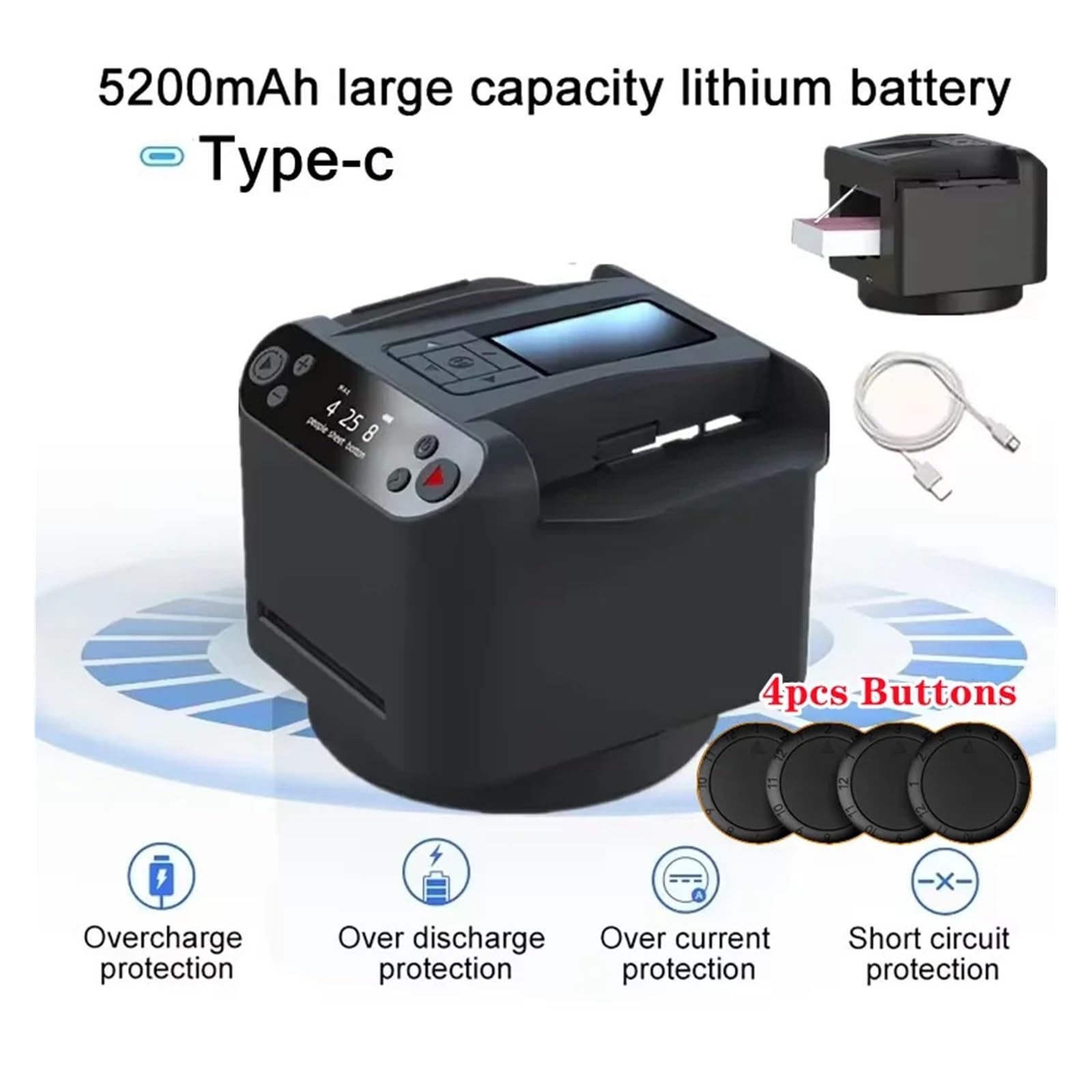 Mélangeur de Cartes électrique 2 en 1 entièrement Automatique avec écran LCD Compact et Portable