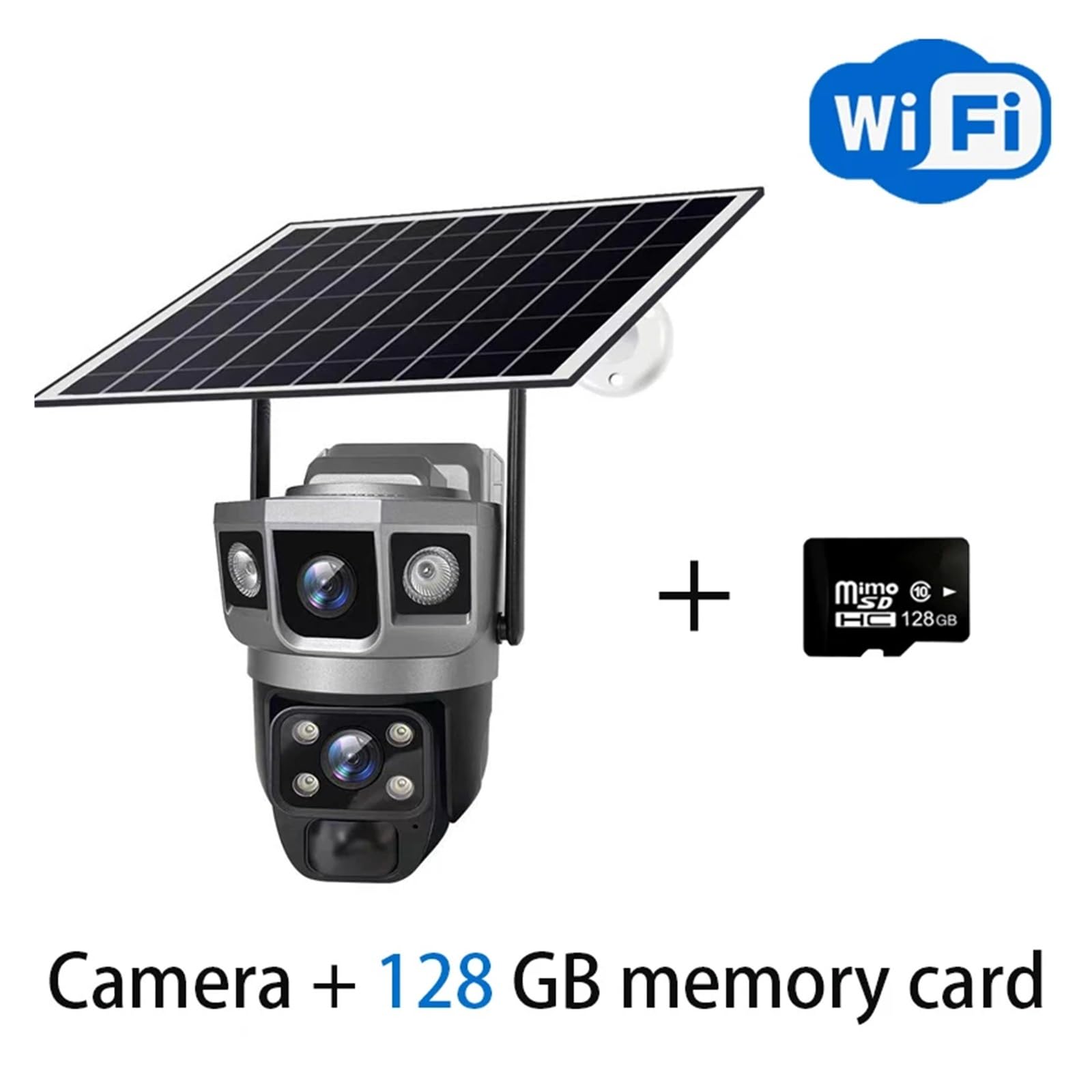 Caméra WiFi 4G Solaire à Double Objectif 12MP 6K