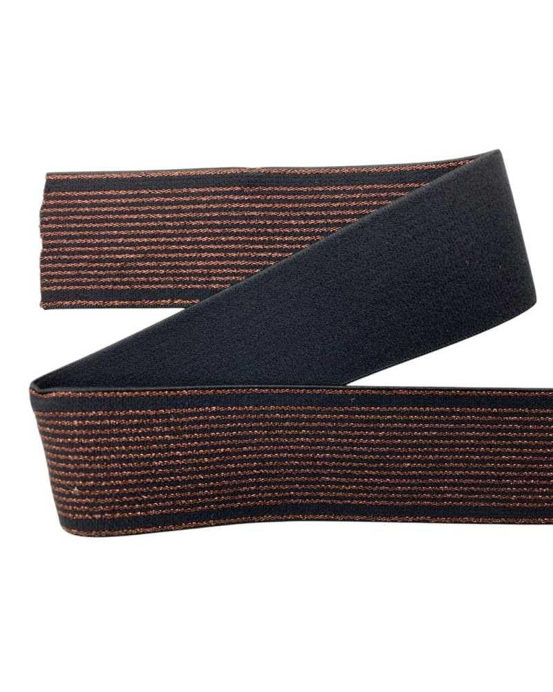 50 Cm Passamaneria Elastico Gonna Riga Lurex Alto 4 Cm