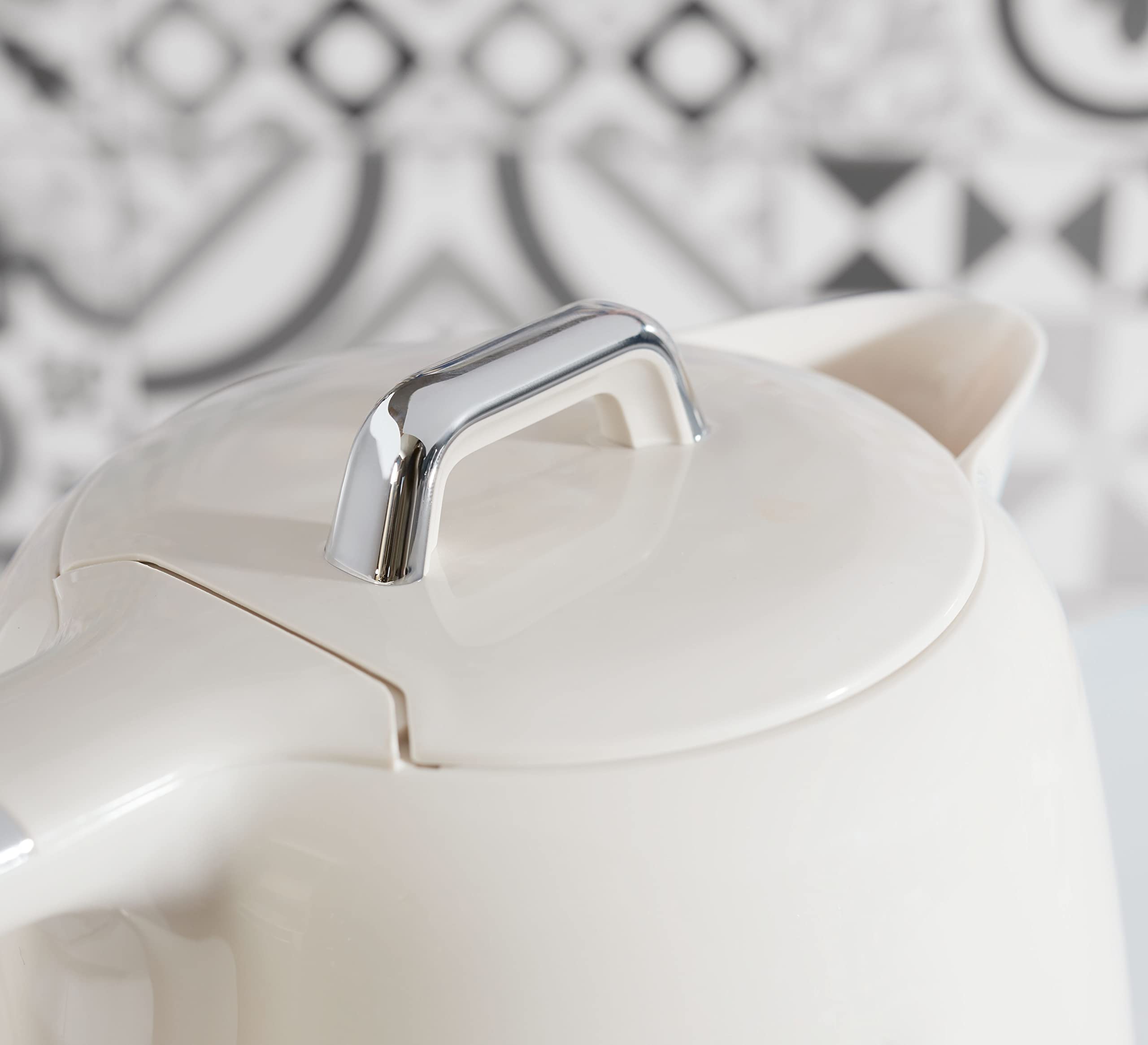 Moulinex Bouilloire électrique 1,7 L 2 400 W Design vintage ivoire Base pivotante 360° Arrêt automatique BY320A10