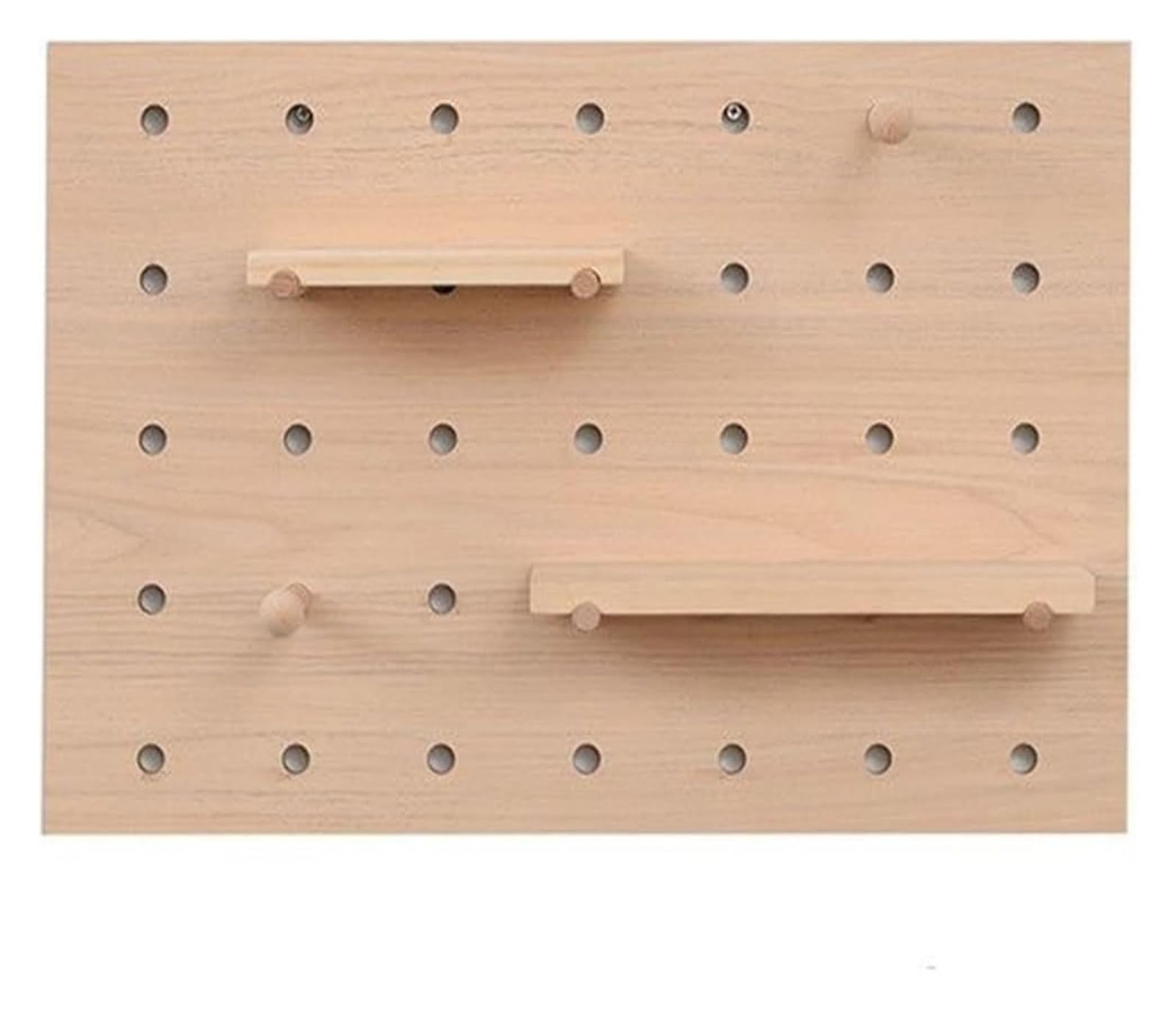 Muro Panel Perforado Para Herramientas Kit Combinado De Tablero Perforado, Tablero Perforado De Almacenamiento De Exhibición Montado En La Pared Con Accesorios, Panel Colgante De Pared De Madera Maciz