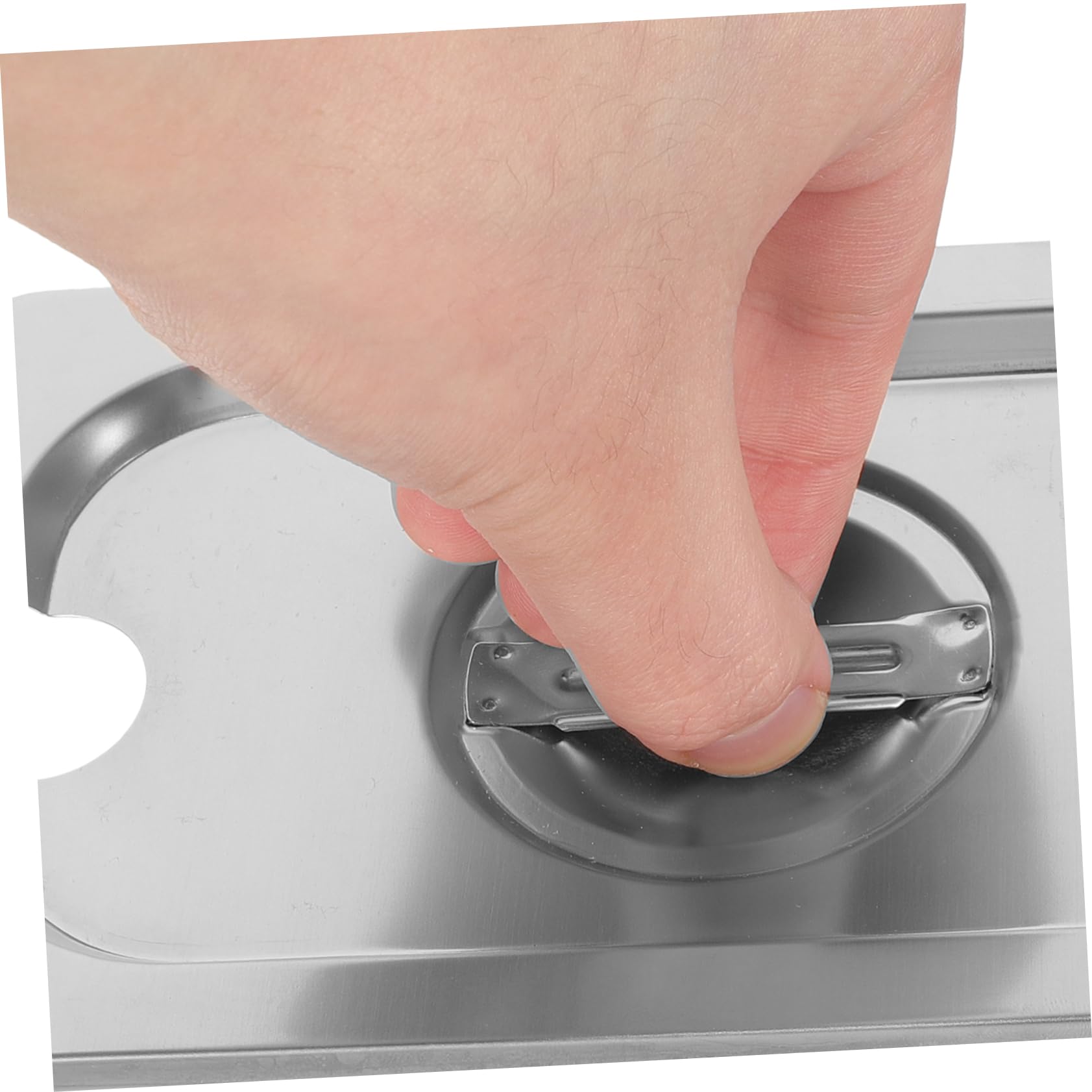 Cabilock 4pcs Stainless Steel Food Pan Cover for Jam Lid for Catering Supplies Non- Material for Restaurants and Easy to Clean and Protects Food from