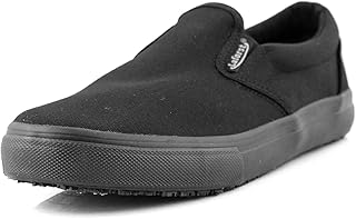 Laforst Clint Mens Sunbrella Slip Resistant Server Slip On Flat Black 9