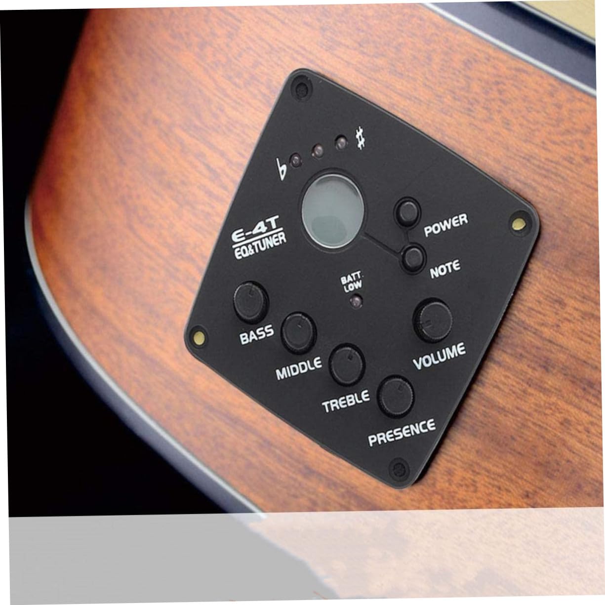 Pickup Nero Bande a e Chitarra Leggero per Eq E-4t 4 Acustica Folk Facile da Installare, in Plastica Strumenti Musicali Performance Live
