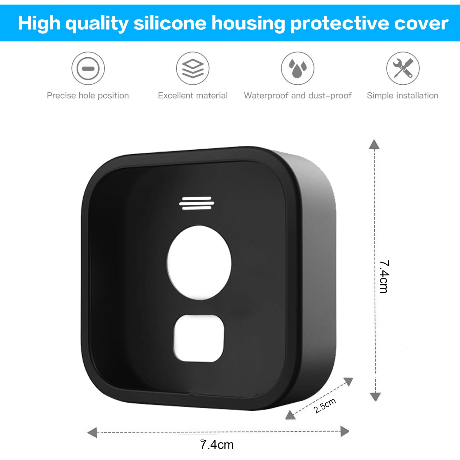 Blink Indoor Telecamera Blink 2 Coperture In Silicone Per Telecamere Blink XT2, Esterno/Interno | Anti-Pioggia, UV E Polvere | Facile Installazione Silicone Per Esterni Blink Home Security - Foto 7