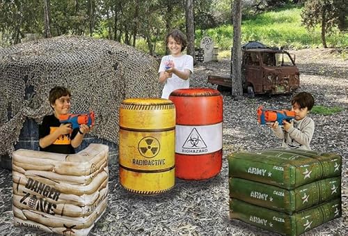 Ninostar NS101 Premium Package 4 Combat Battlefield Inflatables, Compatible With Nerf, Laser Tag, Water Gun thumb #4
