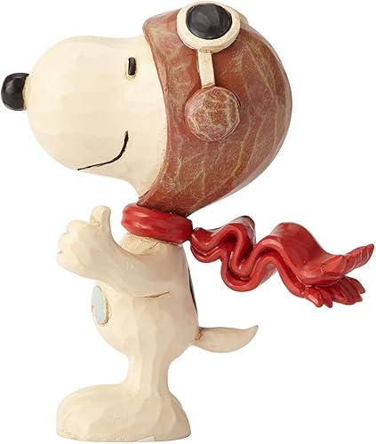 Miniatura 4 de Enesco Jim Shore Peanuts Snoopy Flying Ace - Figura en miniatura, 3 pulgadas, multicolor