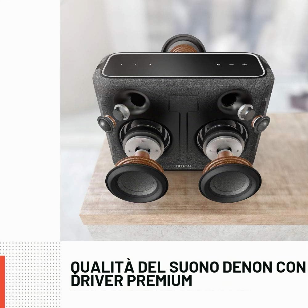 DENON HOME250, Diffusore compatto con Bluetooth, Diffusore HiFi wireless con Alexa integrata, Bianco