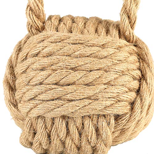 Creative CoOp Nautical Rope Knot Door Stop, Natural