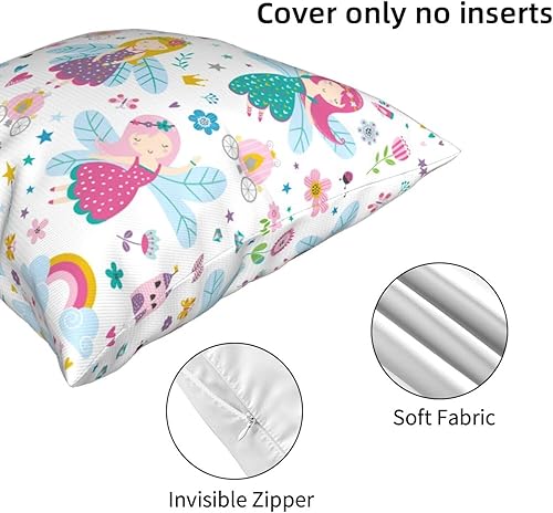 Miniatura 3 de Aimeryup Throw Pillow Covers 20x20 Inch Blue Pink Fairy Decorative Pillow Covers Cushion Covers cojines decorativos para sala Pillow Cases Cute