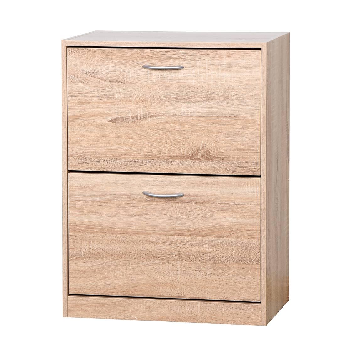 Wooden Entryway Cabinet, Shoes Organizer, Shoe Rack Cabinet with Drawers, Shoe Cabinet Storage with 2 Flip Drawers, Shoe Rack for Front Door Entrance, Shoe Organizer for Entryway, Narrow Hallway