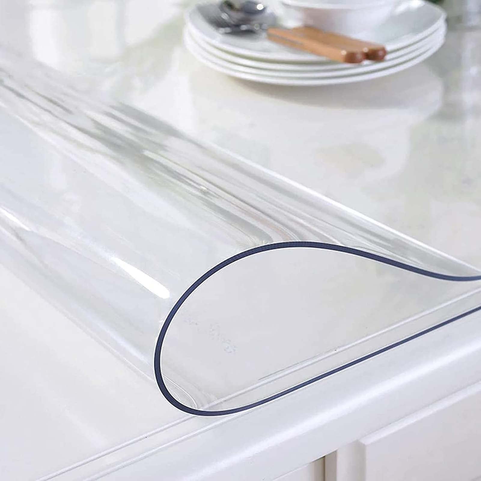 Clear Table Cover Protector,Environmentally Friendly PVC, Table Protector Waterproof, Oil-Resistant, Non-Slip, Scratch-Resistant, Easy to Clean(Color:1.5mm,Size:40x95cm/15.7x37.4in）