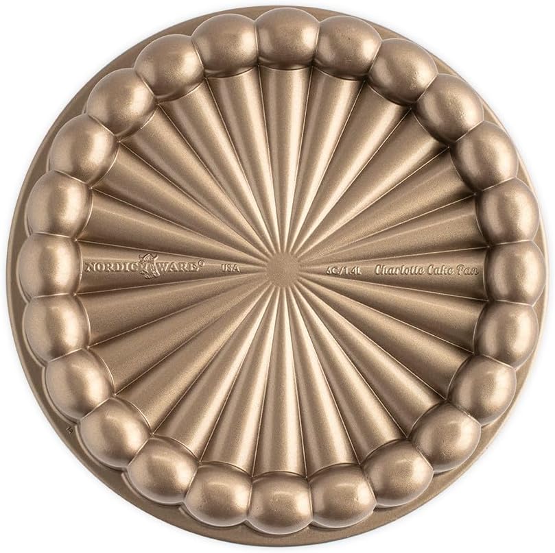 Nordic Ware Charlotte Cake Pan, Gold, 83577, One Size