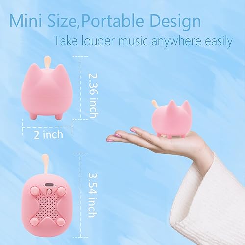 Miniatura 8 de gingo Lindo altavoz portátil Bluetooth altavoz mini altavoces inalámbricos con claridad estéreo para la casa de los niños, decoración de la