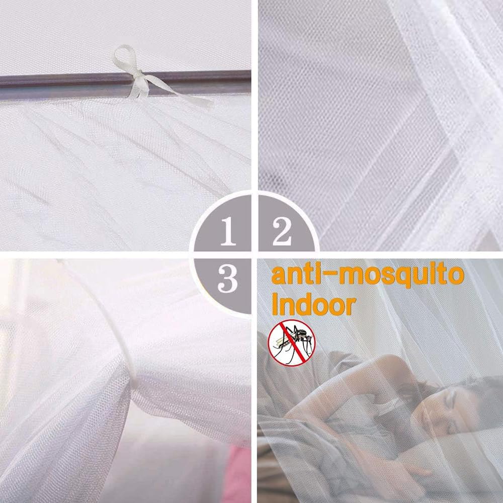 Zanzariera 200 x 220 x 200 cm, a maglia fine e resistente, adatta per casa e campeggio. (porta singola bianca)