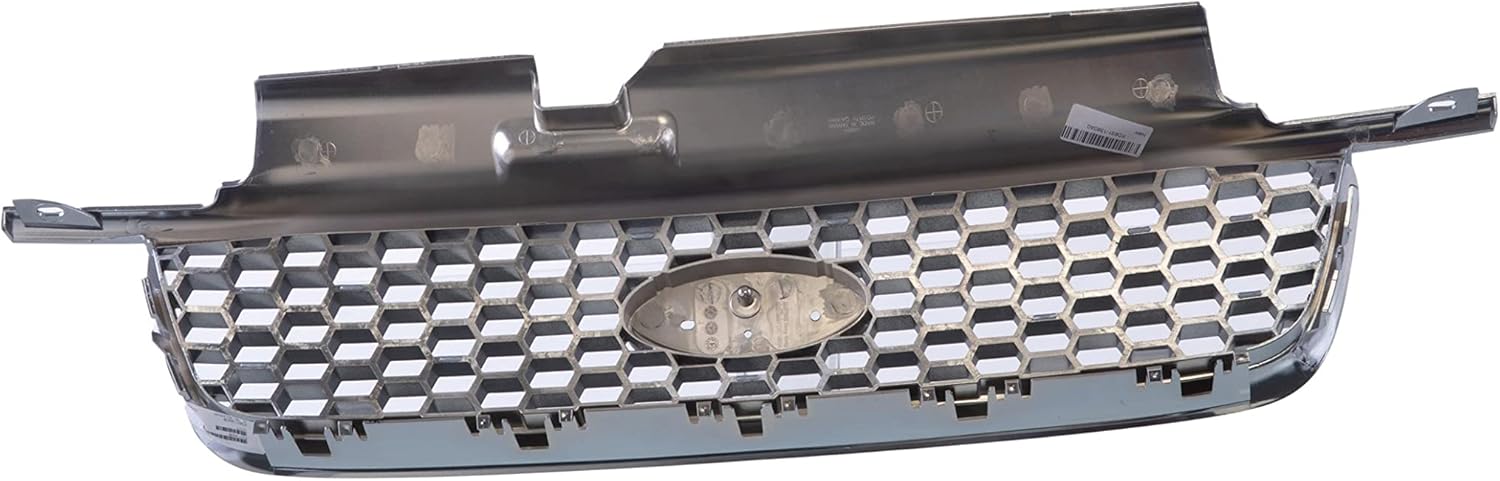 CarPartsDepot Front Chrome Shell Grille Assembly Grill Black Insert With Emblem Provision Compatible With Ford Escape Sport Utility Vehicle 2001-2004 Limited Xlt Models YL8Z17B968BA FO1200390