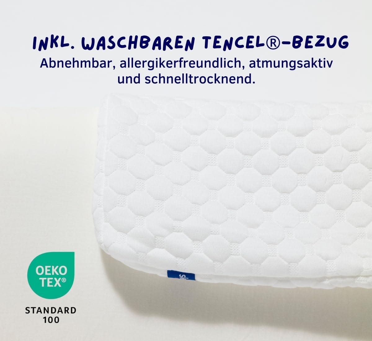 sleepi® Kids Comfort | Comfort Nackenstützkissen für Kinder ab 3 Jahre | 60 x 30 x 7cm | ergonomisches Kinderkissen | Orthopädisches Kissen | Kindernackenstützkissen