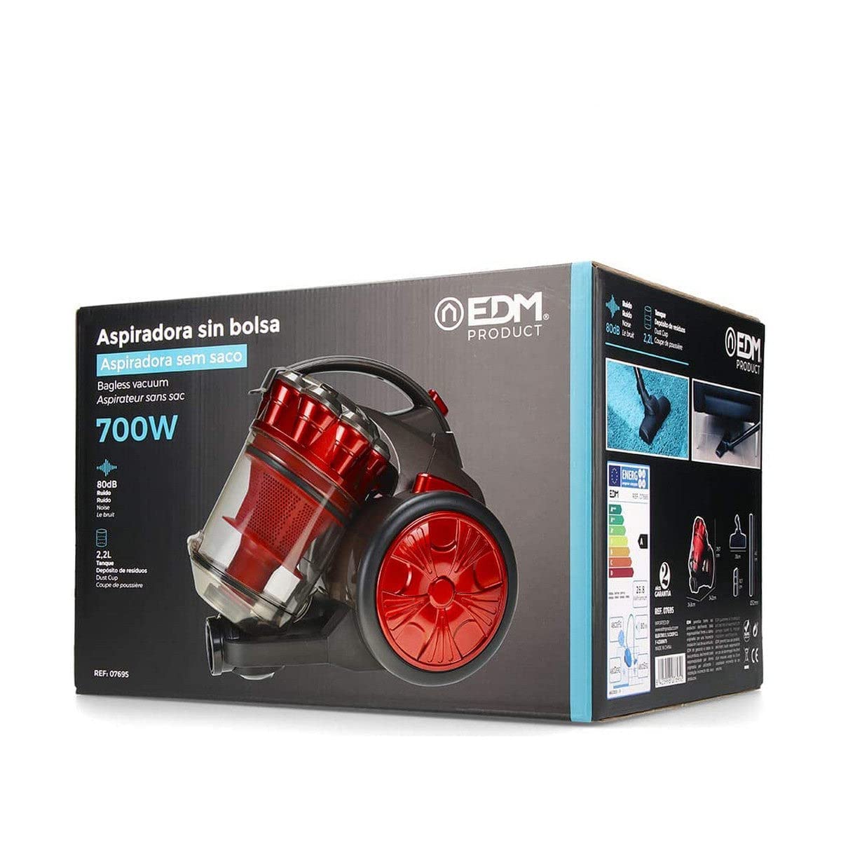 EDM 07695 Aspiradora Multiciclonico Clase A, 700 W