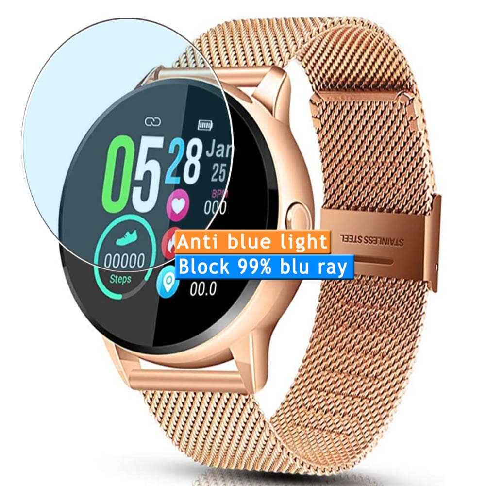 3-Pack Anti Blue Light Screen Protector, compatible with EIVOTOR 1.22" Smartwatch smart watch TPU Film Protectors Sticker [ Not Tempered Glass ]