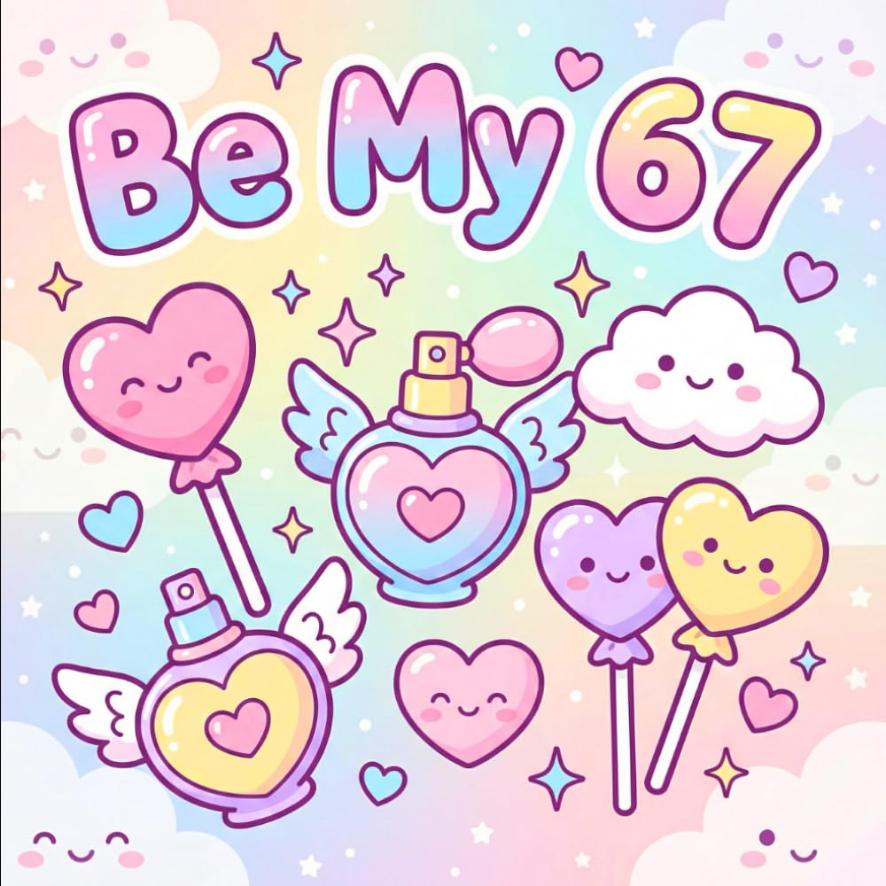 Be My 67 Meme Valentine's Day Coloring Book For Kids: A Cute Valentine’s Day With Six Seven Meme Coloring Book with Simple Kawaii Designs for All Ages (The 67 Valentine Coloring Books Series)