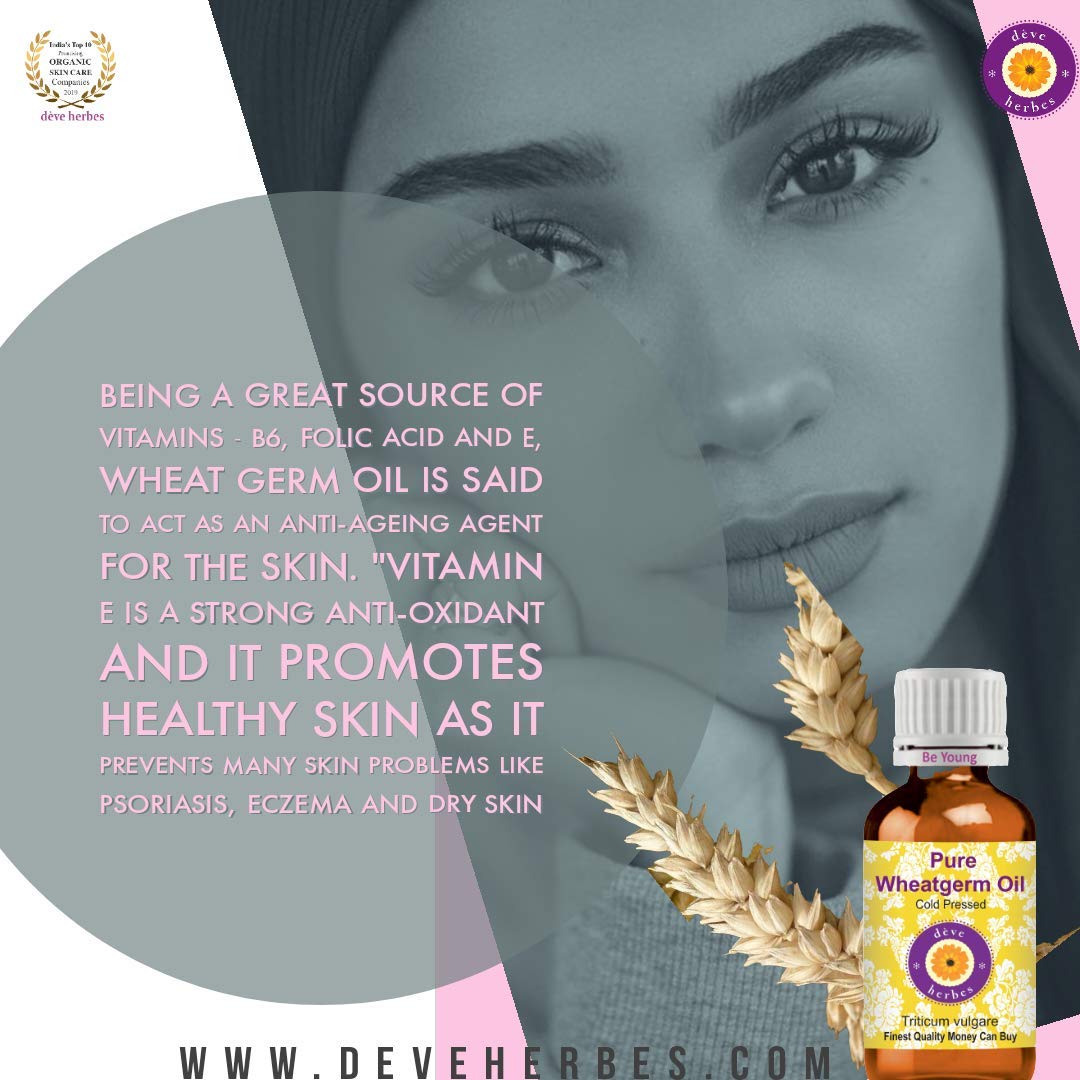 Deve Herbes Pure Wheatgerm Oil (Triticum vulgare) Non-Sticky, 50 ml (Pack of 1) - Image 2