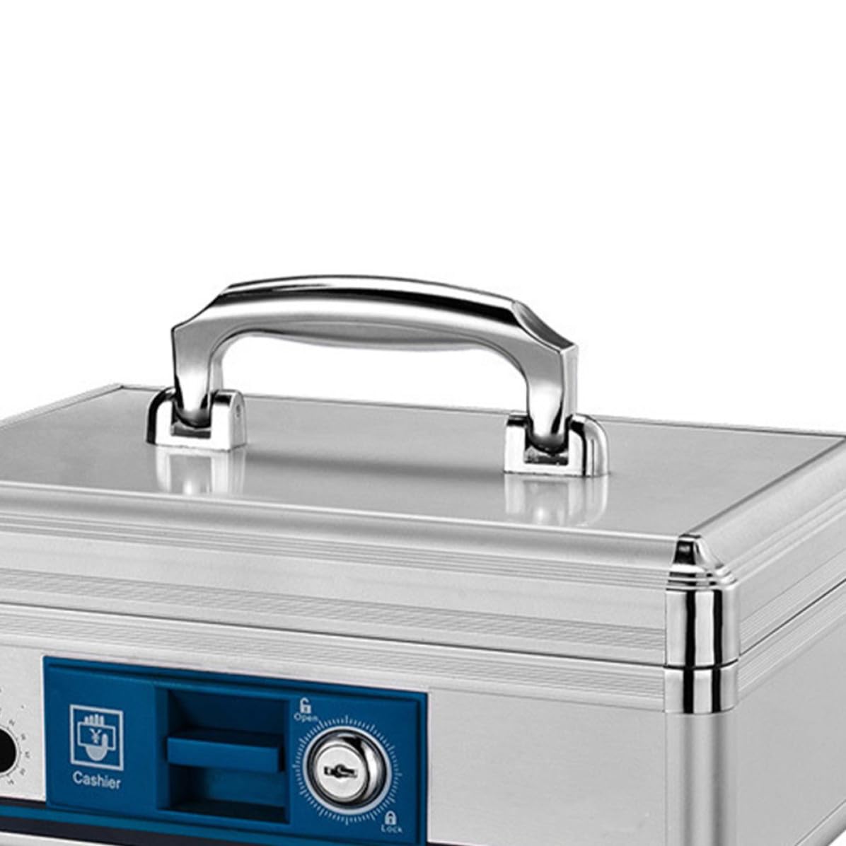 Cassa Soldi Portatile B298 in Lega di Alluminio Doppia Serratura