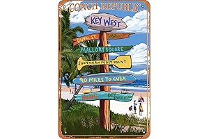 Vintage Key West Sign: Conch Republic Destinations Wall Decor