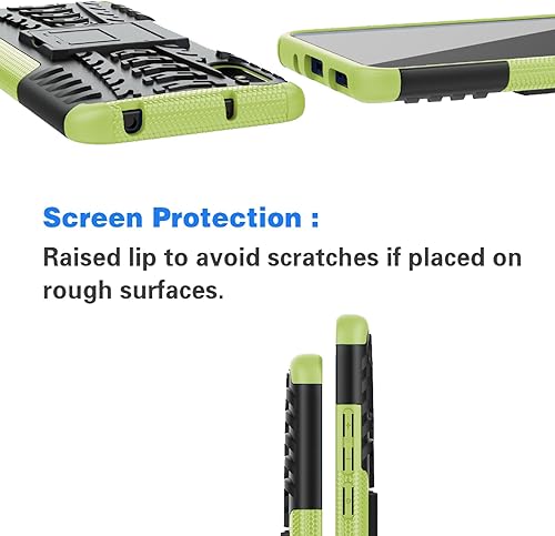 Miniatura 7 de Asuwish Funda de teléfono para Xiaomi Redmi 9A Redme 9i con protector de pantalla de vidrio templado y soporte delgado, híbrida, resistente, funda