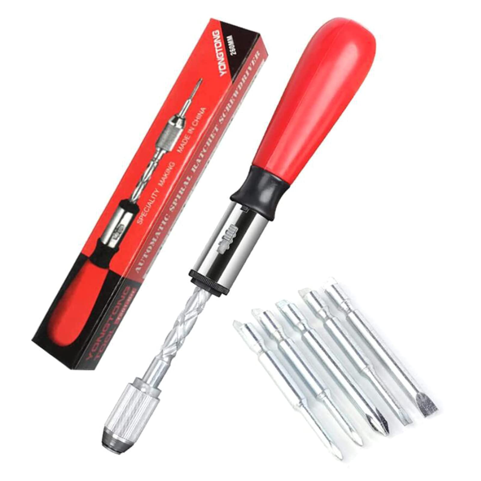 Bits mit Schlitz-/Kreuzschlitzschraubendreher-Bits-Set, verstellbare Ratschenschraubendreher, 5-in-1-Schraubendreher-Sets