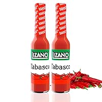 Vista 1 de Lizano Tabasco - Salsa picante de chile - Juego de dos salsas picantes costarricenses, espesas y ricas, sin vinagre con pimienta tabasco roja