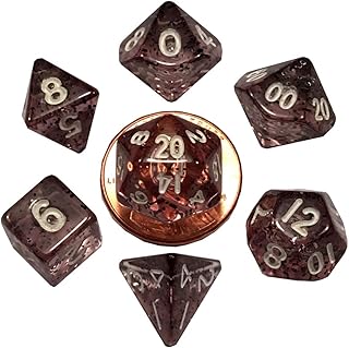 Ethereal BlackÂ 10mm Mini Polyhedral Dice Set
