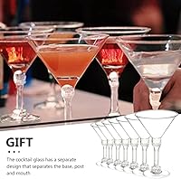 Vista 2 de DOITOOL Juego de 20 vasos de Martini de plástico, copas de cóctel transparentes Coupé, exquisitos vasos de cupé para cócteles para el hogar, bar