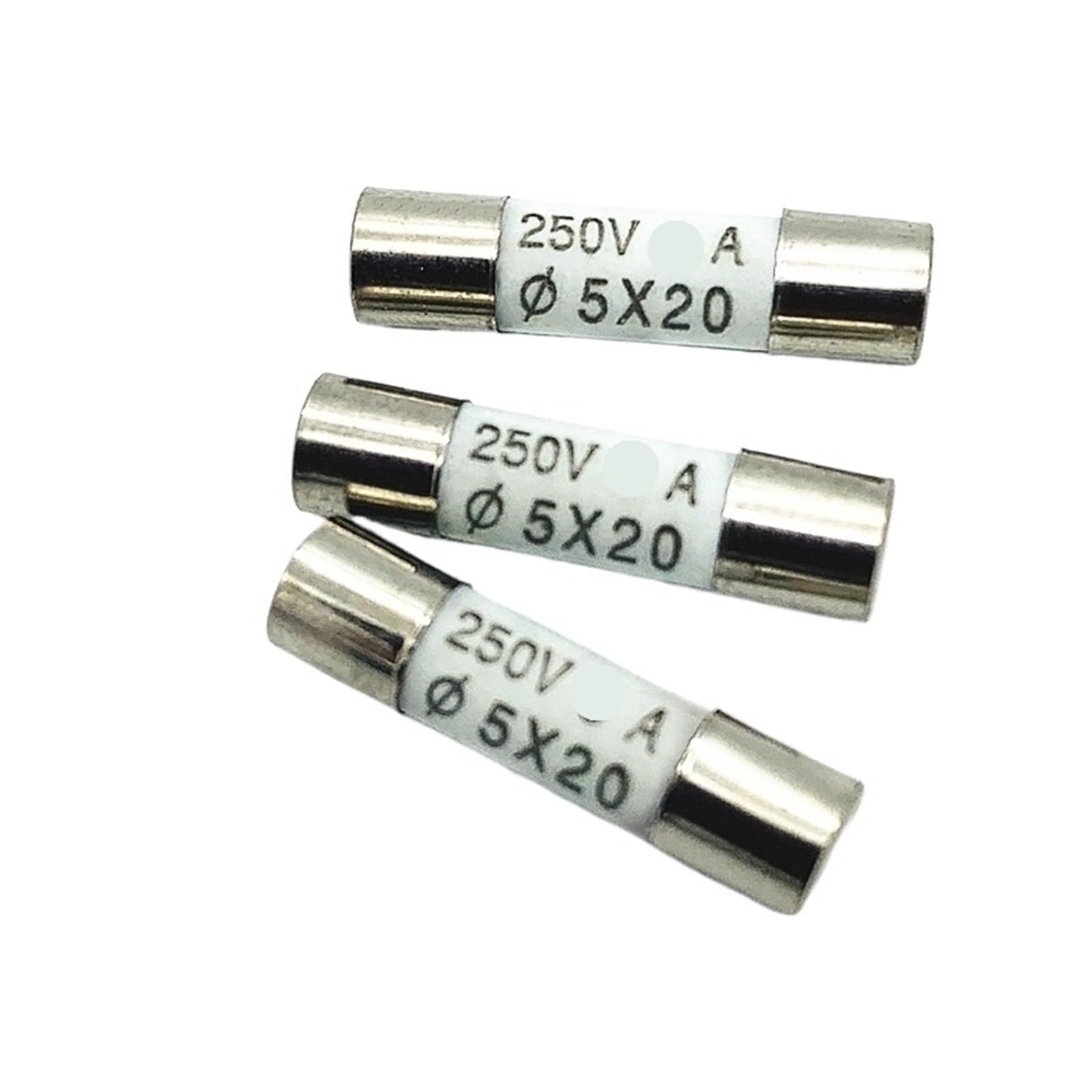 Lot de 10 tubes porte-fusibles en céramique R054 5 x 20 mm 250 V 0,5A1A2A3A4A5A6A8A10A25A (4A)