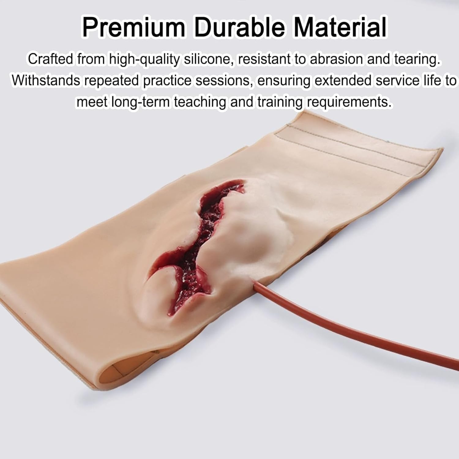 Thigh Bleeding Control Model, Wound Hemostasis Training Model, Wearable Leg Wound Hemostasis Control Practice, Soft & Durable Silicone, Reusable, for Teaching and Training