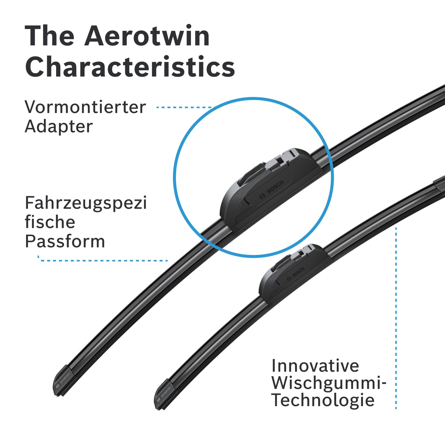 Bosch Scheibenwischer Aerotwin AR552S, LŠnge: 550mm/400mm Ð Set fŸr Frontscheibe