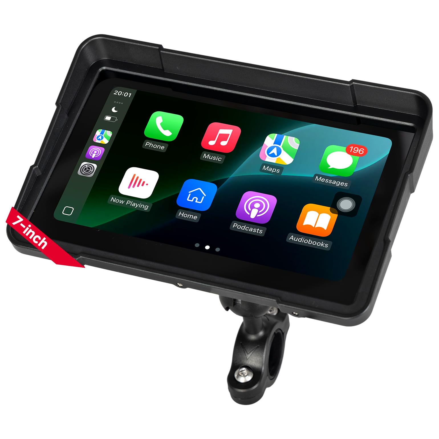 KEMIMOTO Motorrad Carplay Display 5 Zoll, Wireless Apple Carplay & Android Auto, Wasserdicht IP67 Motorrad Navi, Handschuh Bedienung, Automatische Helligkeitsanpassung, HD-Farbdisplay