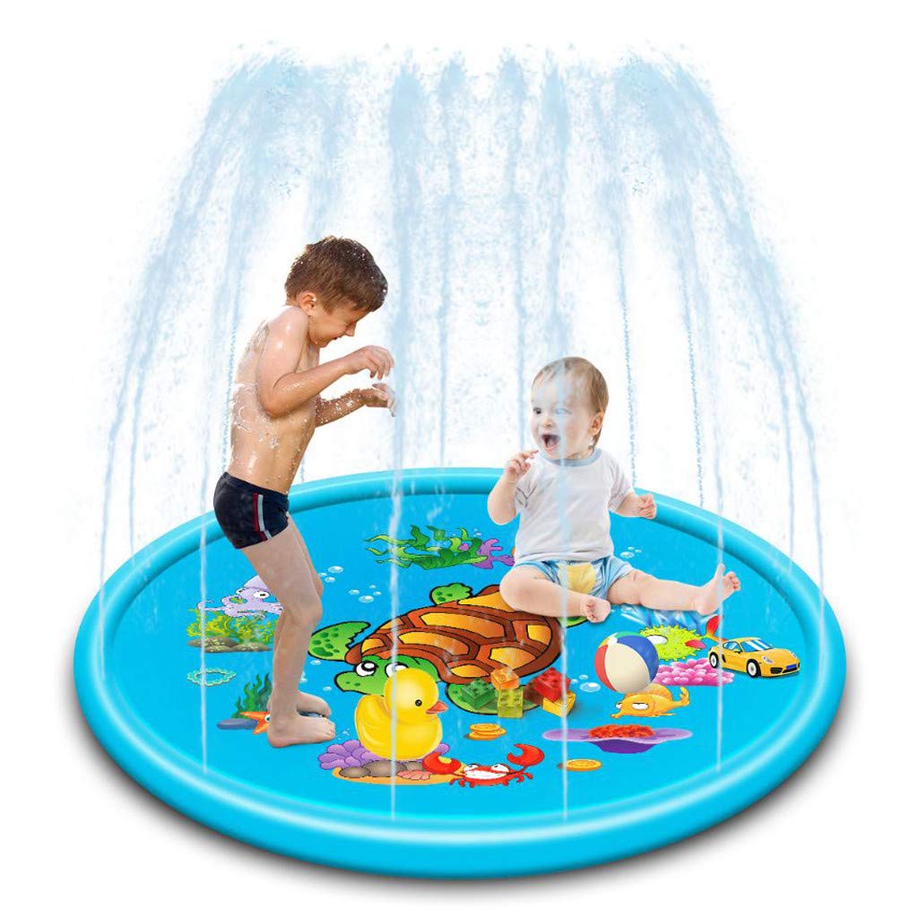Inflatable Splash Sprinkler Pad for Kids Toddlers Dogs, Kiddie Baby Pool 43Inch, Bathroom Products Clearance Sales