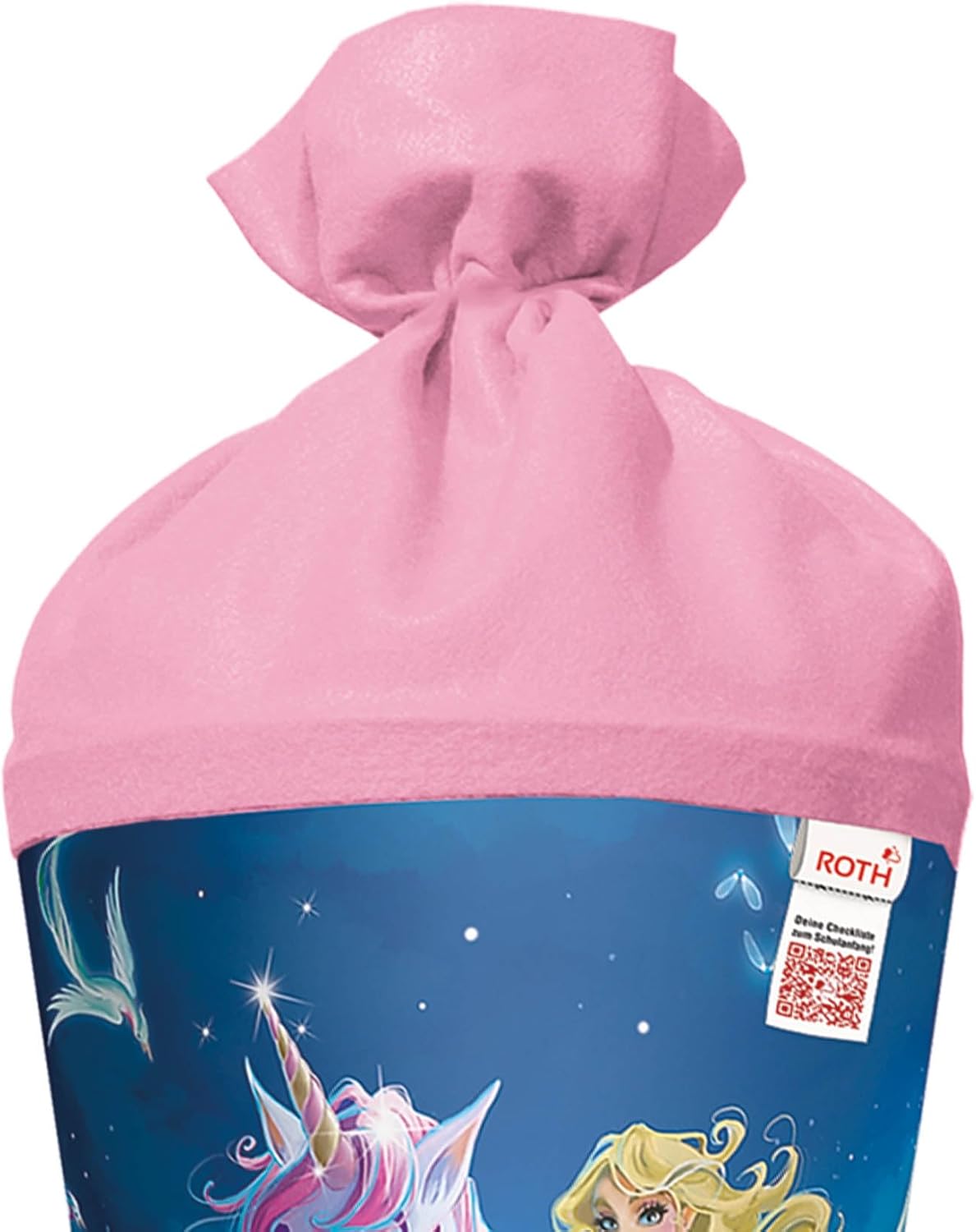 ROTH Motif School Cone, Magic Unicorn Rider, 70 cm, Round, Red Tip, Felt Closure