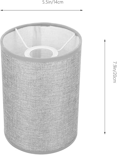 Miniatura 3 de BESPORTBLE Pantalla de tambor de lino Pantalla de lámpara para el hogar Cubierta de la lámpara de mesa Cubierta de la lámpara