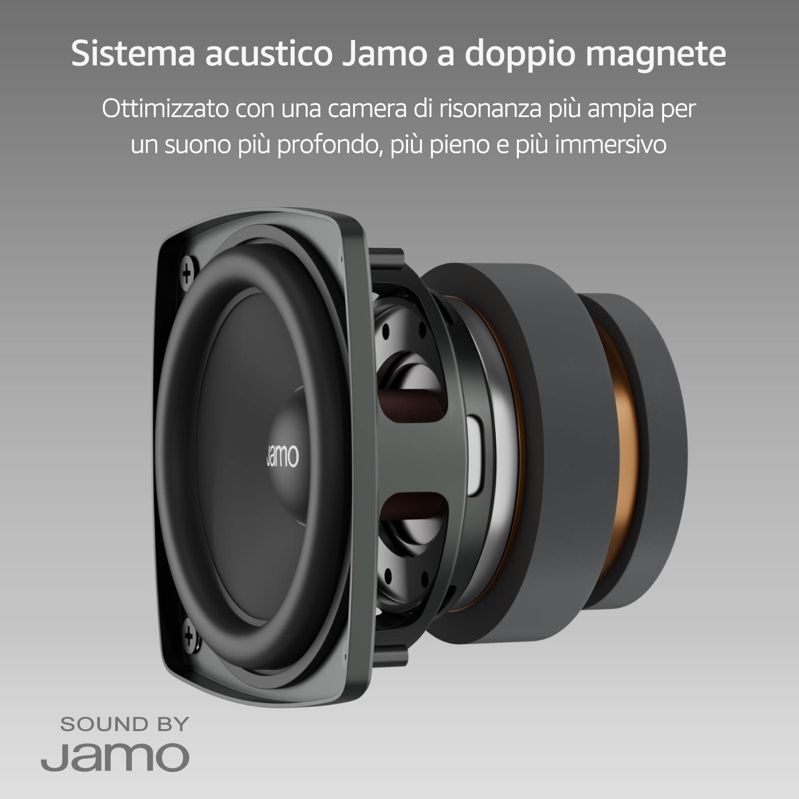 STACK STONE SS08 x Jamo Giradischi Vinili, Giradischi con Altoparlanti Hi-Fi Camera Acustica Ampia, Bluetooth 5.3 Streaming, Anti-Vibrazione a Doppio Strato, Testina Magnetica AT-91R, 33/45 RPM