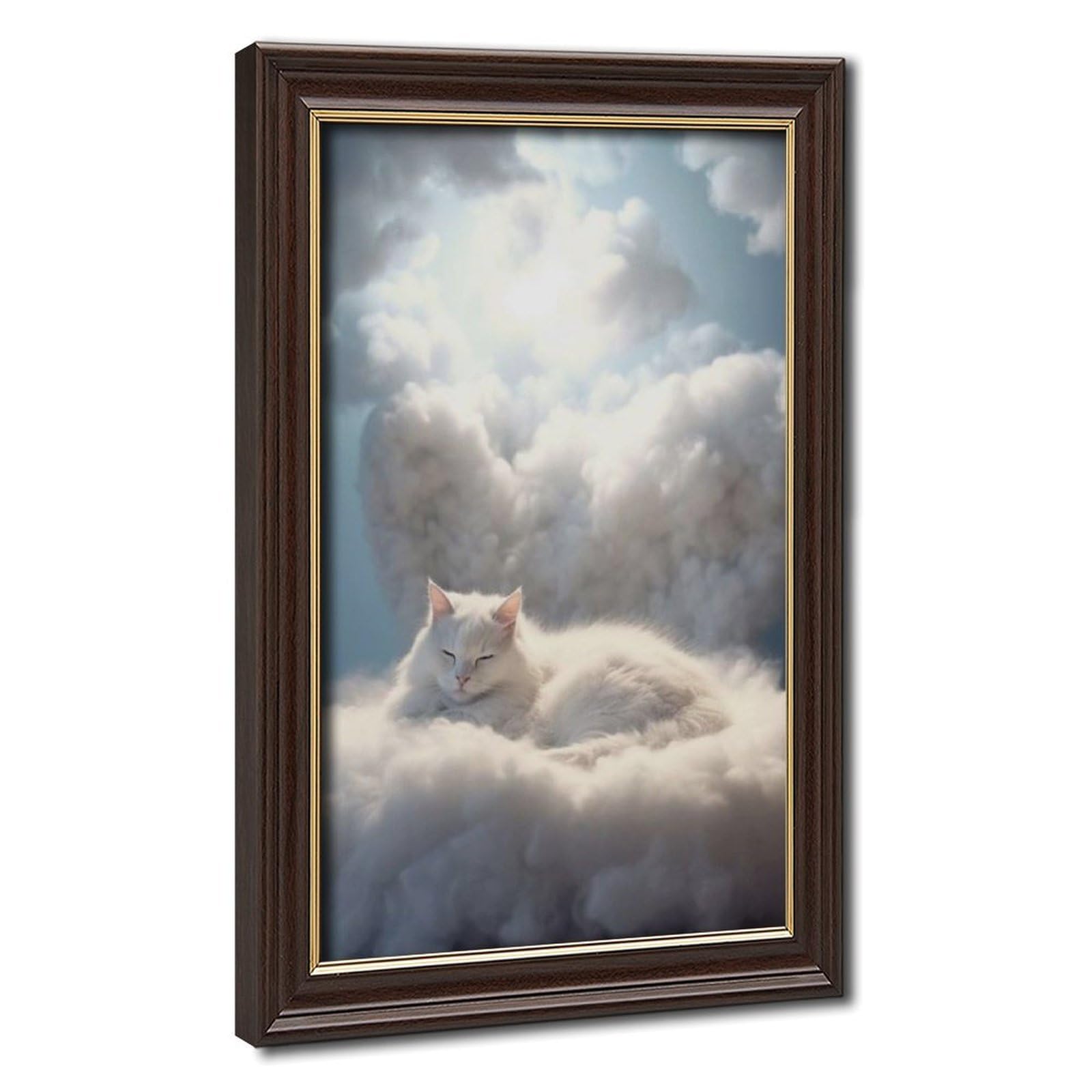 Bareronor Cloud-based Abstract Cat Canvas Poster Bedroom Decor Landscape Office Room Decor Gift 20" L X 30" W