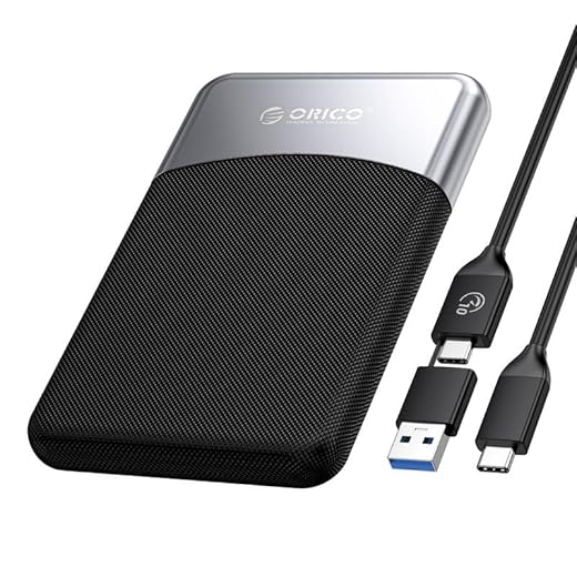 ORICO 1TB External SSD with 2 in 1 USB C Cable, Portable Solid State Drive USB 3.2 Gen 1 Up to 460MB/s, Dust and Drop Resistance, Reliable Storage for USB-C Smartphone, PC, Tablet, Labtop - M25PRO