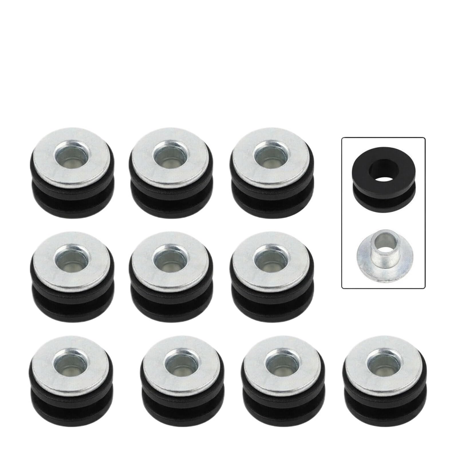 Motorcycle Rubber Grommets Kit Motorcycle Rubber Grommets Bolt Kit Fairing Screw Washer(40SET)