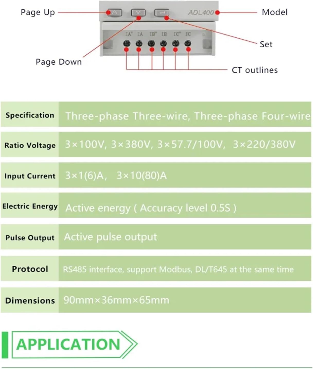 ADL400 Technical Parameters and Wiring Diagram