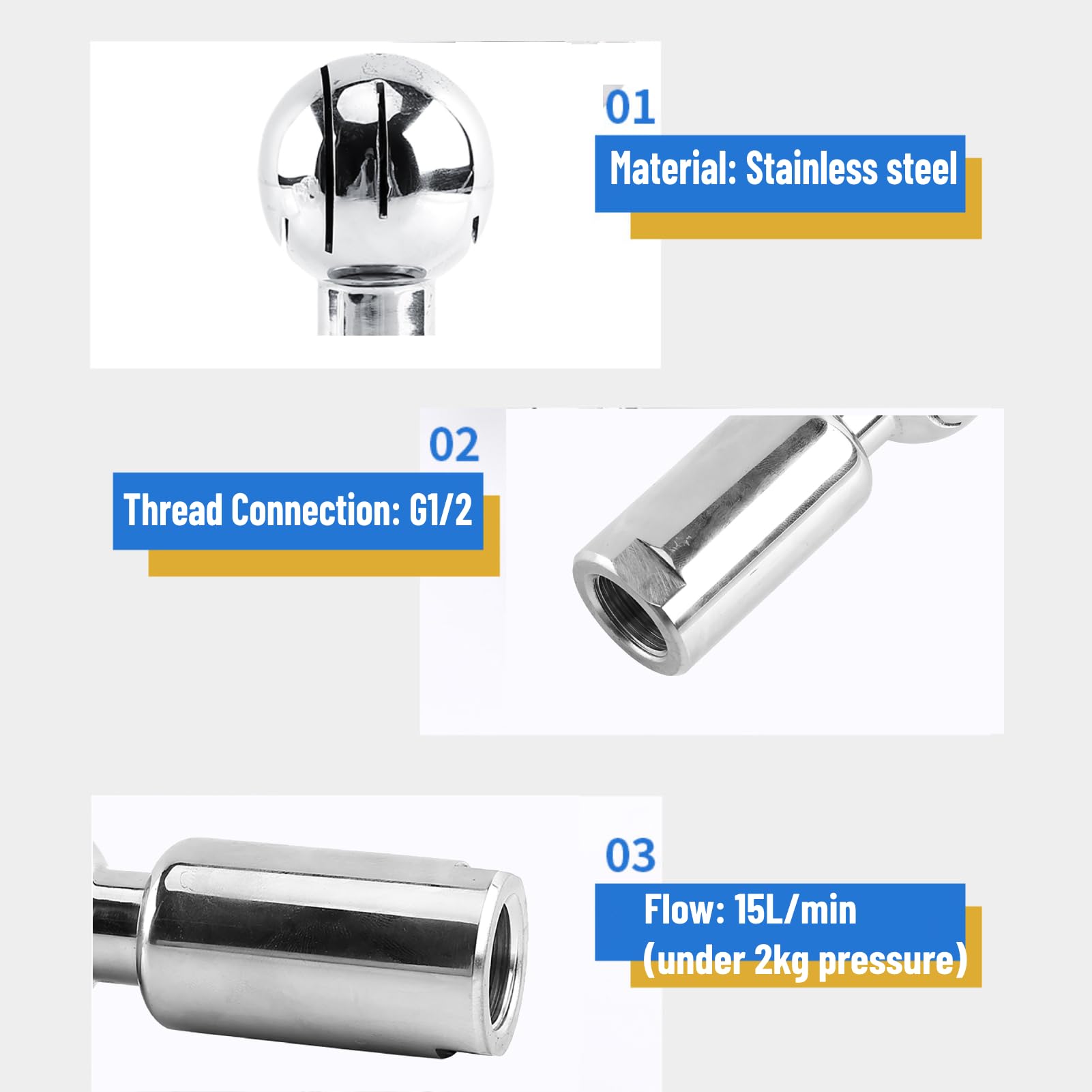 KÉP CÔN ĐẦU NỐI REN NGOÀI INOX DN8, DN10, DN15, DN20, DN25, DN32